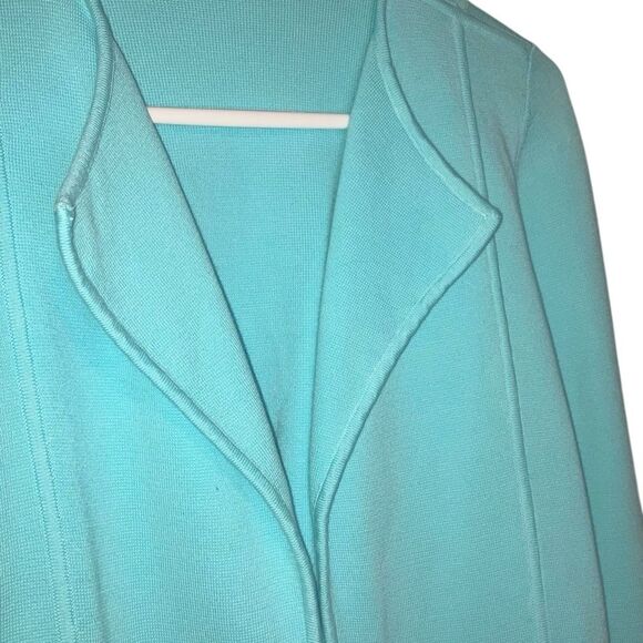 Talbots baby blue knit sweater with pockets size P (small)  #756 - Picture 4 of 6